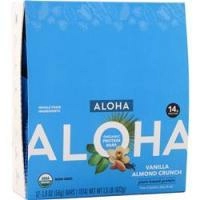 Aloha Bay, Органический Протеиновый Батончик - Ванильно-Миндальный Кранч на растительной Основе 12 батончиков