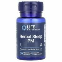 Life Extension, Herbal Sleep PM, 30 вегетарианских капсул