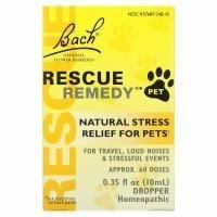 Bach, Rescue Remedy Pet, формула не содержащая алкоголь, пипетка объемом 0.35 жидких унций (10 мл)