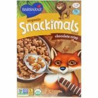 Barbara's Bakery, Органические зерновые хлопья Snackimals, хрустящий шоколад, 9 унций (255 г)