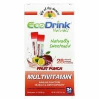 Lily of the Desert, EcoDrink Naturals, мультивитаминная смесь для напитков, фруктовый пунш, 24 пакетика по 6,3 г (0,22 унции)