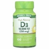 Nature's Truth, Vitamin D3, High Potency, 250 mcg, 10000 МЕ, 100 Quick Release Softgels