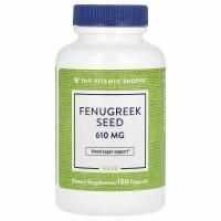 The Vitamin Shoppe, Семена пажитника, 610 мг, 100 капсул
