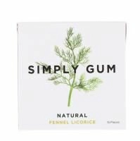 Simply Gum, Жевательная резинка, Натуральный фенхель и лакрица, 15 штук