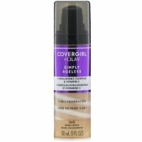 Covergirl, Olay Simply Ageless, тональная основа 3 в 1, оттенок 245 «Теплый бежевый», 30 мл (1 жидк. унция)