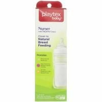 Playtex Baby, Бутылочка "Ближе к натуральному грудному кормлению", 3M+, средний, 1 бутылочка с 5 пакетиками-вкладышами, 8-10 унц. (236-300 мл)
