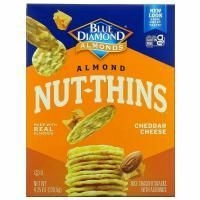 Blue Diamond, Миндально-ореховые сухарики, ореховые и рисовые закуски-крекеры, сыр чеддер, 4,25 унции (120,5 г)