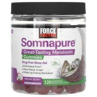 Force Factor, Somnapure®, жевательные мармеладки с мелатонином с отличным вкусом, ягоды мечты, 10 мг, 120 жевательных таблеток (5 мг в каждой жевательной мармеладке)