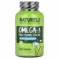 NATURELO, омега-3, рыбий жир в форме триглицеридов, 1100 мг, 60 мягких таблеток