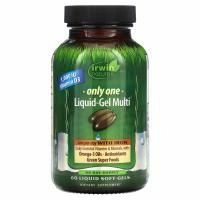 Irwin Naturals, Только один жидкий гель Multi (с железом) 60 софтгелей