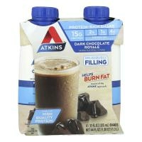 Atkins, Королевский коктейль с темным шоколадом, 4 коктейля, 11 жидк. унц. (325 мл) каждый