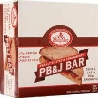 Betty Lou's, Безглютеновый батончик PB&J с арахисовым маслом и клубникой 12 батончиков