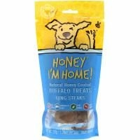 Honey I'm Home, Натуральные джерки баффало, покрытые медом, стейки из легких, 1,76 унц. (50 г)