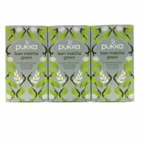 Pukka Herbs, Стандартный зеленый чай маття, 3 пакета, по 20 пакетиков-саше с травяным чаем каждый