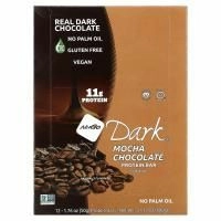 NuGo Nutrition, NuGo Dark, Протеиновые батончики, Мокко и шоколад, 12 батончиков, 1,76 унц. (50 г) каждый