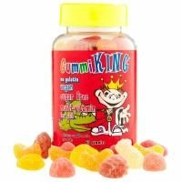 GummiKing, Мультивитамины для детей без сахара, 60 жевательных таблеток