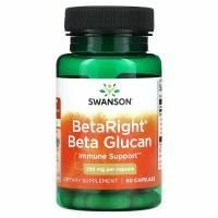 Swanson, BetaRight, бета-глюкан, 250 мг, 60 капсул