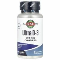 KAL, Ultra D3, Unflavored, 10000 МЕ, 90 Micro Tablets