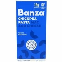 Banza, Мак-и-чиз паста с нутом, белый чеддер, 156 г (5,5 унций)