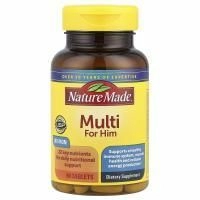 Nature Made, Multi for him, без железа, 90 таблеток