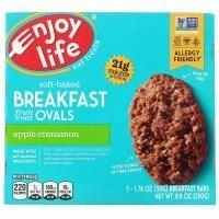 Enjoy Life Foods, Овальные мягкие печенья с фруктами и овсянкой, яблоко и корица, 5 штук, 50 г (1,76 унции) каждое