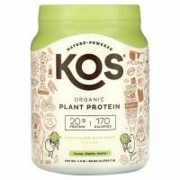 KOS, Organic Plant Based Protein, Chocolate Chip Mint, 1.3 lb (590.7 g)