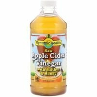Dynamic Health  Laboratories, Цельный яблочный уксус с уксусной маткой и медом, 16 ж. унц. (473 мл)