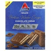 Atkins, Белковые Вафли Хрустящая Закуска Шоколадный Крем 5 батончиков