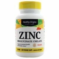 Healthy Origins, Хелат бисглицината цинка (50 мг) 120 вег капсул