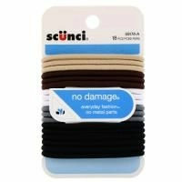 Scunci, Резинки для волос No Damage, хаки, 18 штук