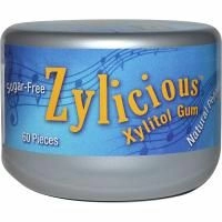 FunFresh Foods, Zylicious жевательная резинка с ксилитолом, со вкусом перечной мяты, 60 шт
