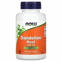 Now Foods, Корень одуванчика, 500 мг, 100 растительных капсул