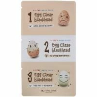 Botanic Farm, Патчи для носа Egg Clear Blackhead, 1 упаковка с тремя фазами очищения