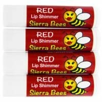 Sierra Bees, Тонированный бальзам-блеск для губ, Красный оттенок, 4 бальзама, (Discontinued Item)