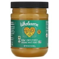 Wholesome Sweeteners, Inc., Органический, сырой нефильтрованный белый мед-спред, 454 г