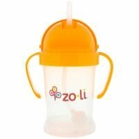 Zoli, Bot, кружка-непроливайка с соломинкой, оранжевая, 6 унций