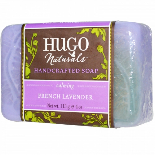 Hugo Naturals, Мыло ручной работы, французская лаванда, 4 унции (113 г)