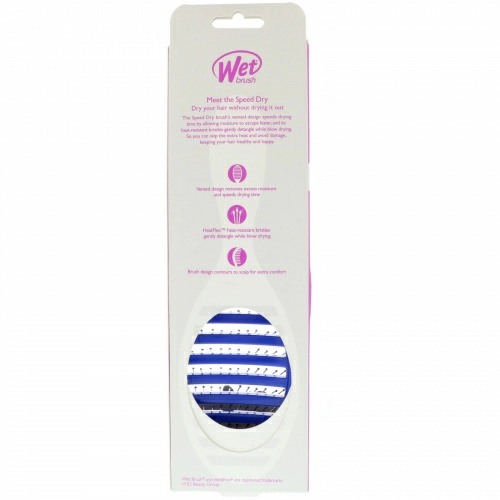 Wet Brush, Расческа для быстрой сушки, Для укладки, Синяя, 1 расческа