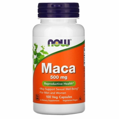 NOW MACA 500 мг, 100 вегетарианских капсул
