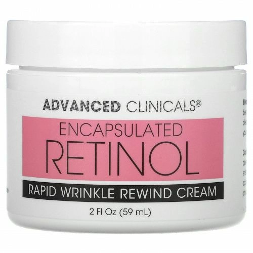 Advanced Clinicals, инкапсулированный ретинол, крем для быстрого разглаживания морщин, 59 мл (2 жидк. унции)