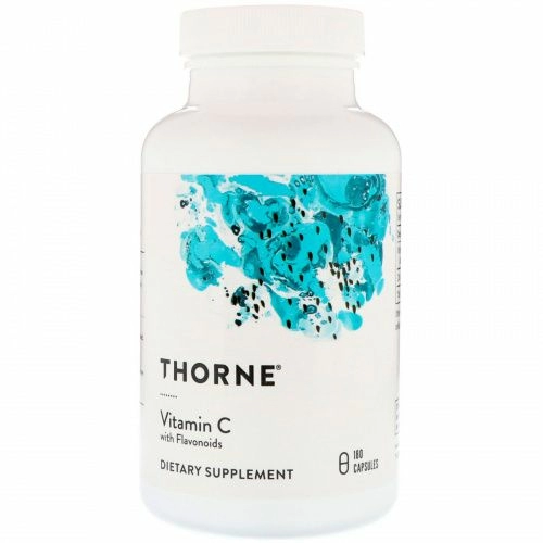 Витамин С с флавоноидами, Vitamin C with Flavonoids, Thorne Research, 180 капсул