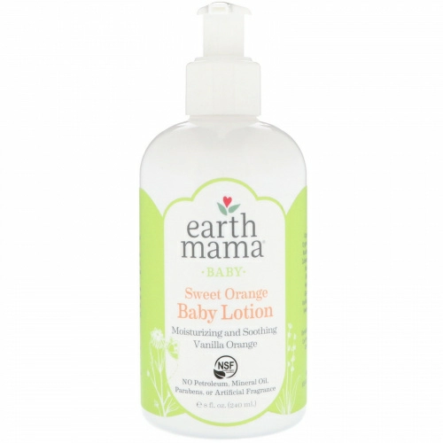 Earth Mama, Детский лосьон со сладким апельсином и ванилью, 8 ж. унц.(240 мл)