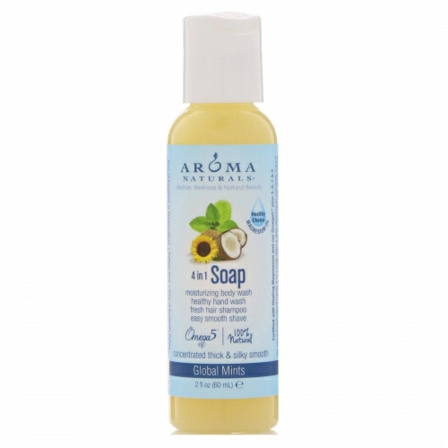 Aroma Naturals, Мыло 4-в-1, Мята всей Земли, 2 ж. унц.(60 мл)