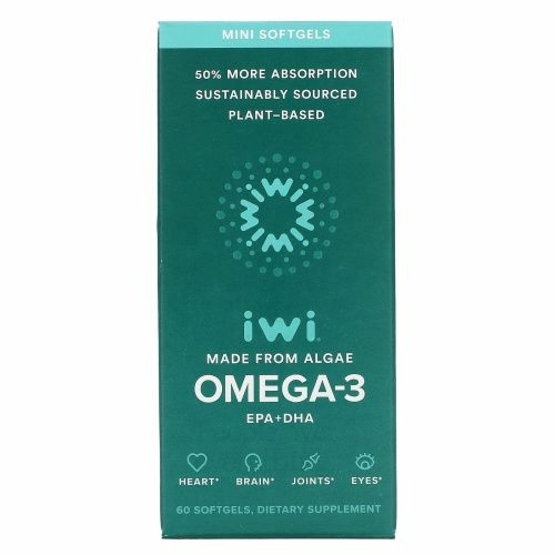 iWi, омега-3, ЭПК и ДГК, 60 мини-капсул