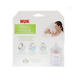 NUK, Simply Natural, бутылочки, для девочек, от 0 месяцев, 3 штуки, 5 унц. (150 мл) каждая