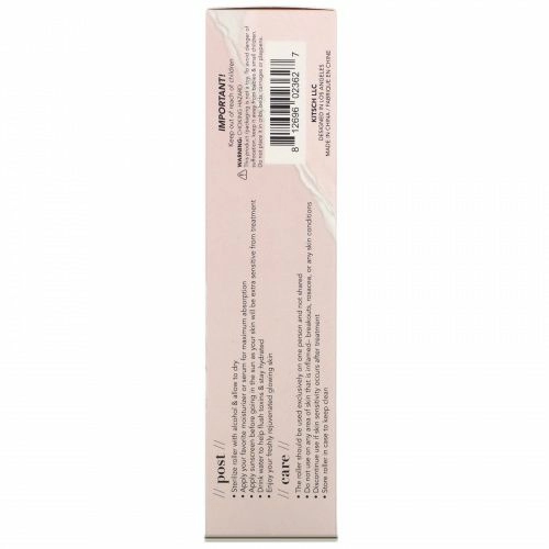Kitsch, Micro Derma Facial Roller, Blush, 1 Roller