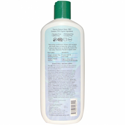 Aubrey Organics, Green Tea Conditioner, Matcha Green Tea & Ginseng, Mandarin Splash, 11 fl oz (325 ml)