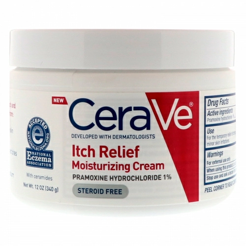 CeraVe, Увлажняющий крем, облегчающий зуд, 12 унц. (340 г)