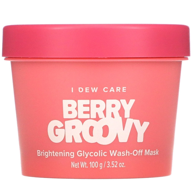 I Dew Care, Berry Groovy, осветляющая смываемая гликолевая маска для лица, 100 г (3,52 унции)