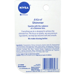 Nivea, Поцелуй влаги, блеск для губ, 4,8 г (0,17 унции)